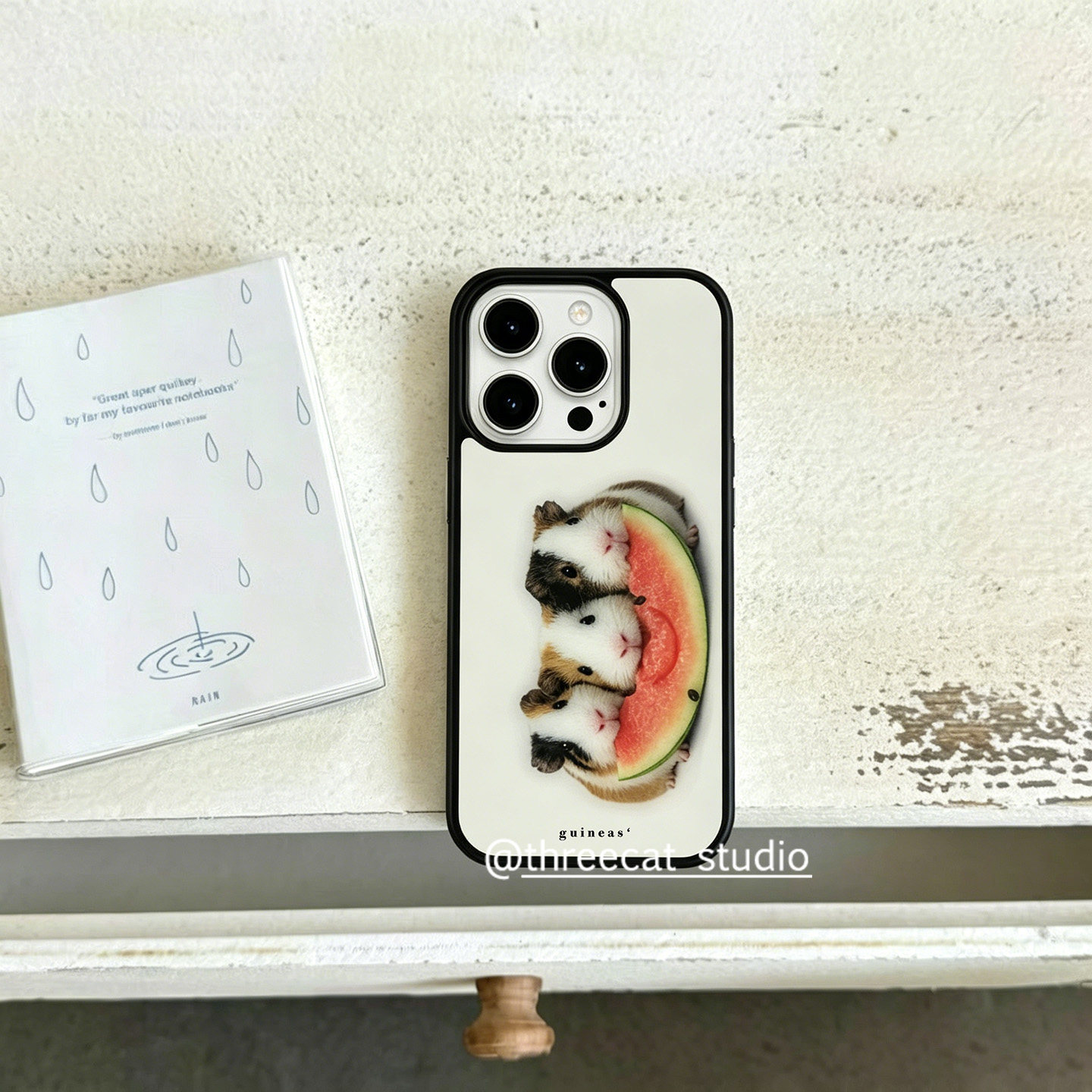 Phone Cases Brown - Korean Ins Guinea Pig Eat Watermelon