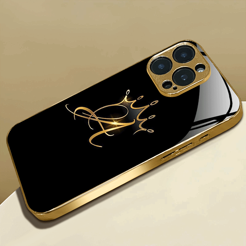 Monogram Custom Case - Noble Golden Crown Monogram Hard Case