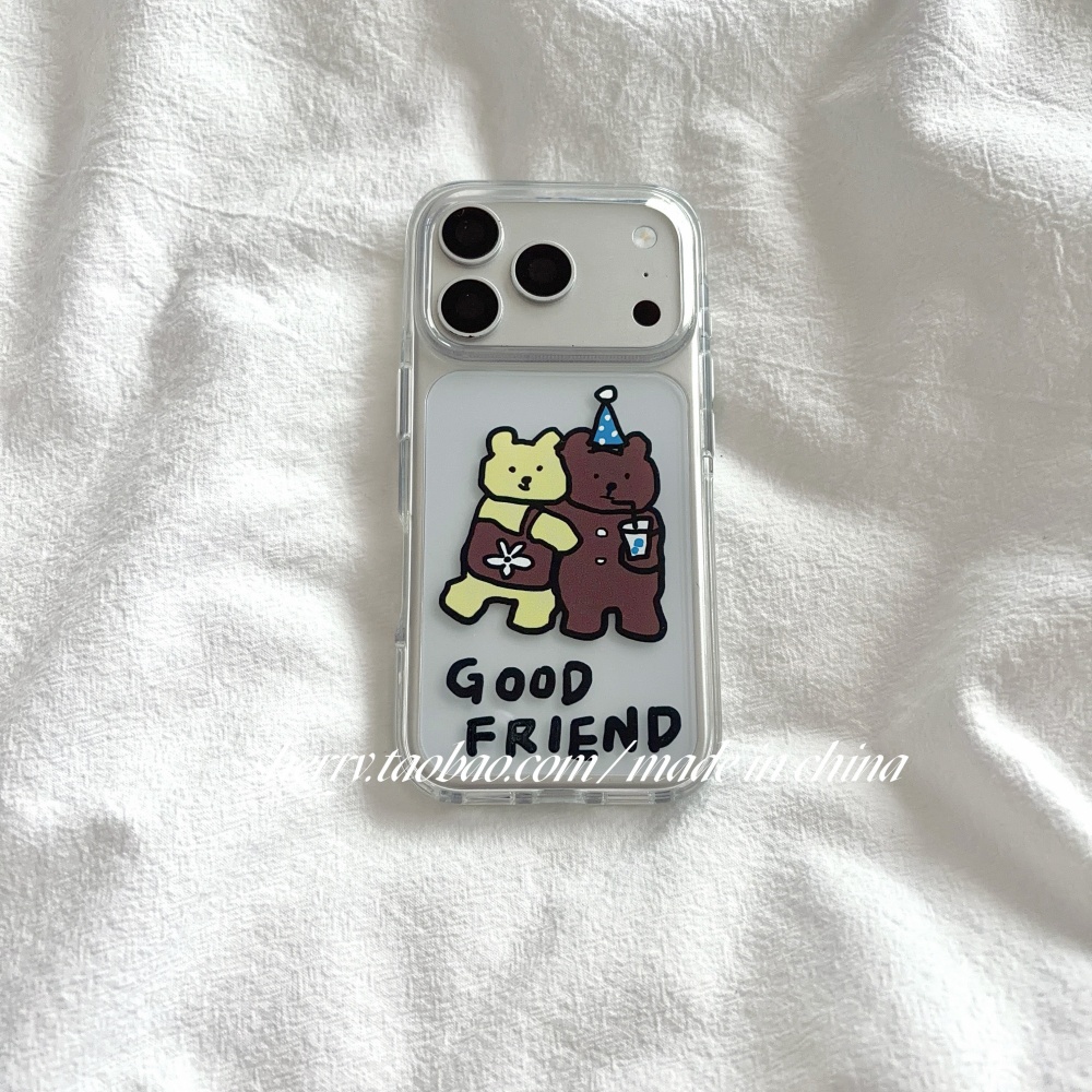 Phone Cases Yellow - Korean Ins Cute Yellow & Brown