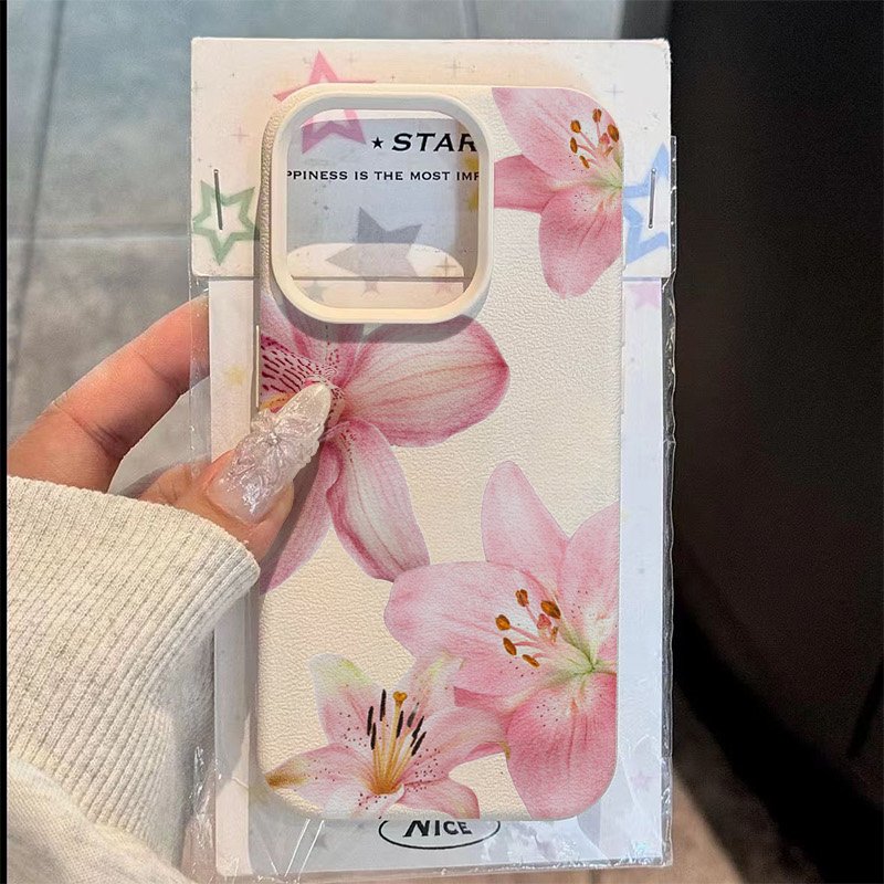 Phone Cases Galaxy S23 - Pink Lily Lychee Texture Phone Case