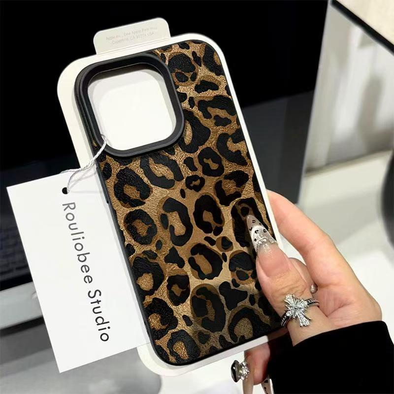 Phone Cases Brown - INS Brown Leopard Print Phone Case