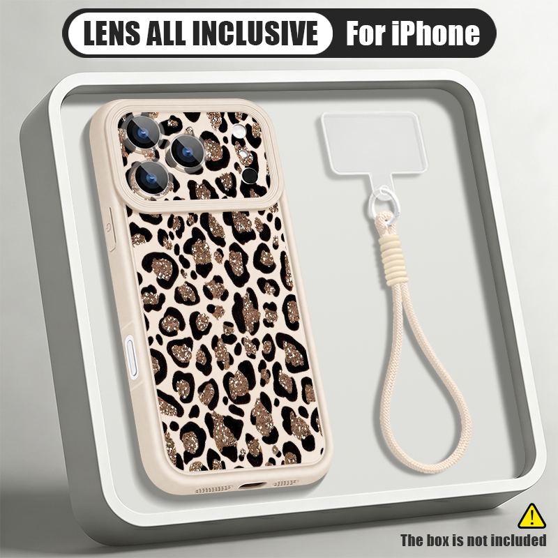 Brown Leopard Printed Lanyard  - Phone Cases Brown 评论和价格