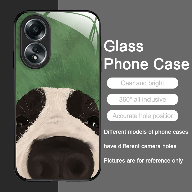 Oil Painting Yellow Dog Black  - Phone Cases Oppo 评论和价格
