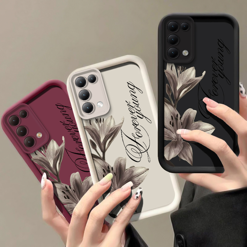 Lily Flower Print Phone Case F - Phone Cases Oppo 评论和价格