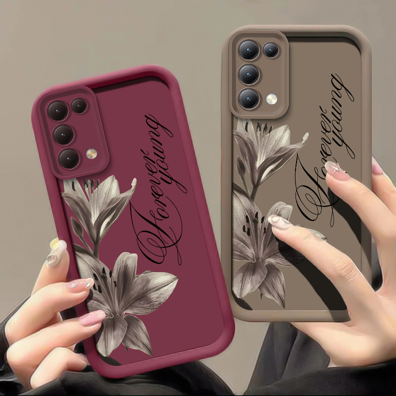 Lily Flower Print Phone Case F - Phone Cases Oppo 评论和价格