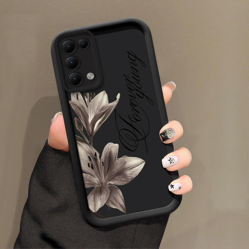 Lily Flower Print Phone Case F - Phone Cases Oppo 评论和价格