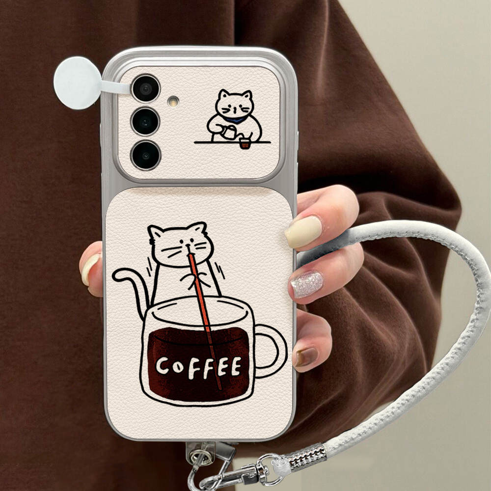Coffee Cute Cat Phone Case For - Phone Cases Samsung A14 评论和价格