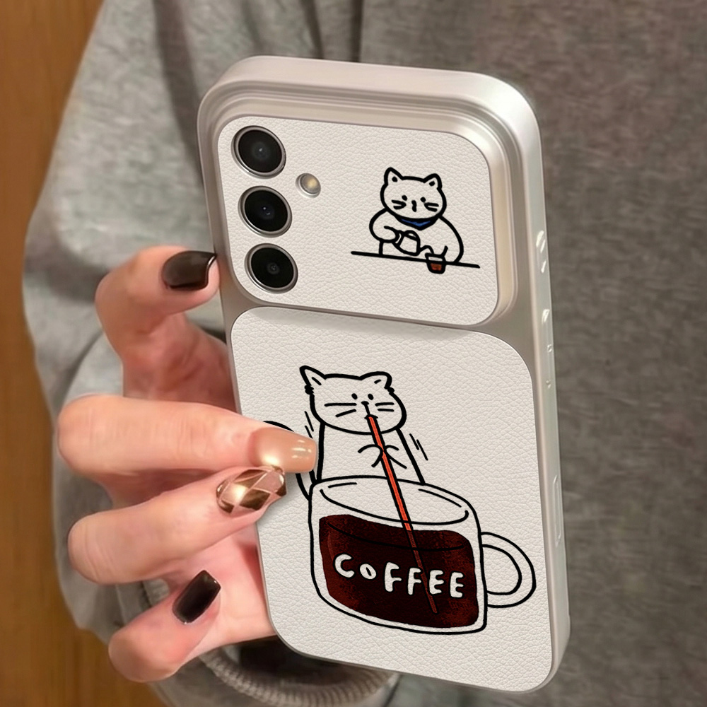 Coffee Cute Cat Phone Case For - Phone Cases Samsung A14 评论和价格