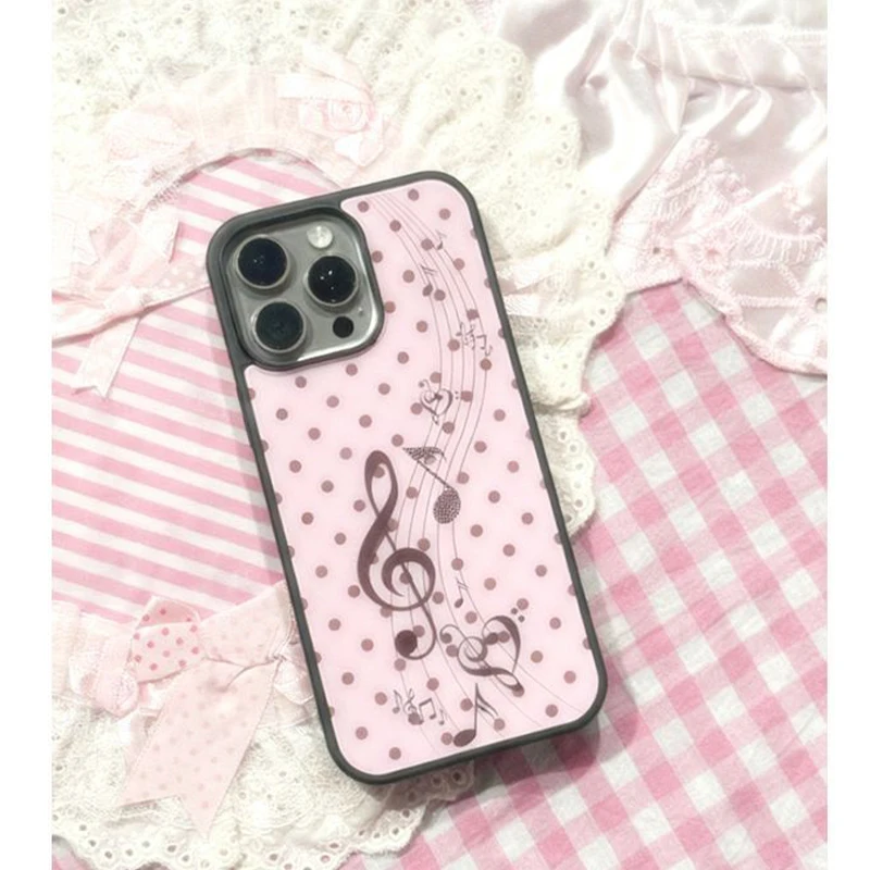 Korean ins Pink Brown Polka Do - Phone Cases Brown 评论和价格