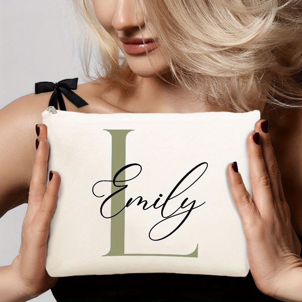 Custom Makeup Bag with Initial - Monogram Custom Case 评论和价格