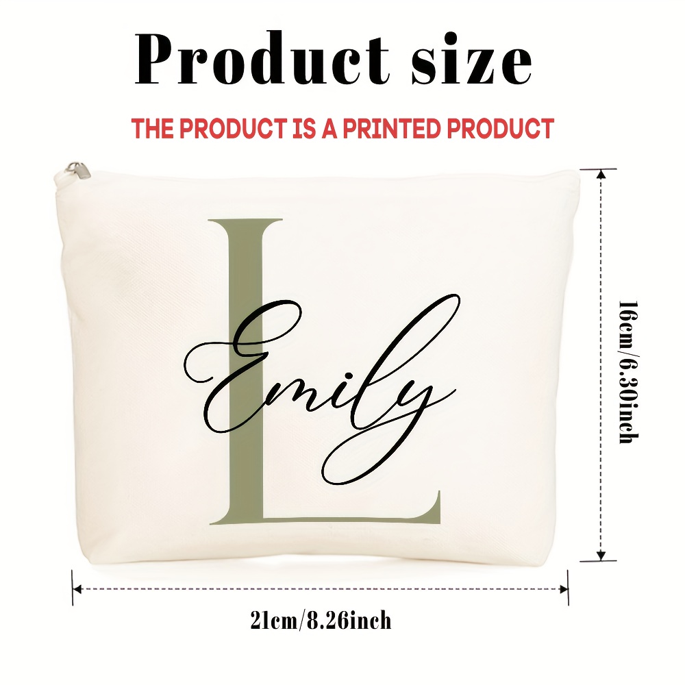 Custom Makeup Bag with Initial - Monogram Custom Case 评论和价格
