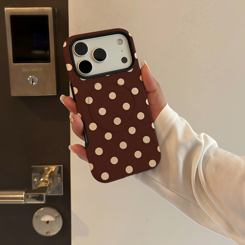Brown Beige Polka Dot Phone Ca - Phone Cases Brown 评论和价格