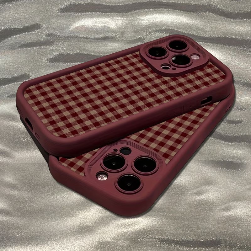 Wine Red Vintage Red-Brown Pla - Phone Cases Brown 评论和价格