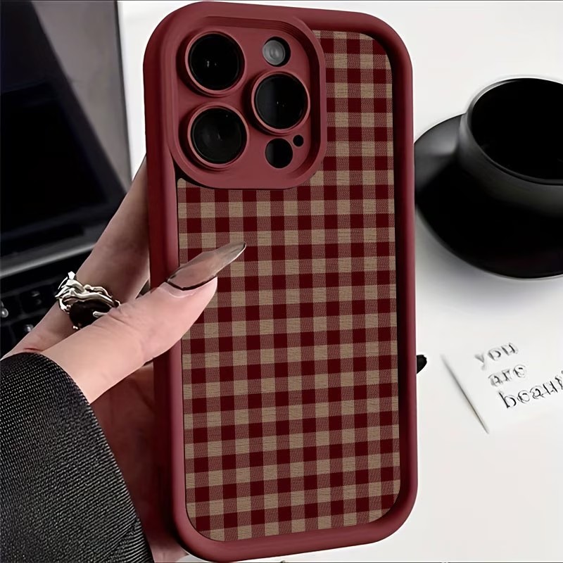 Wine Red Vintage Red-Brown Pla - Phone Cases Brown 评论和价格