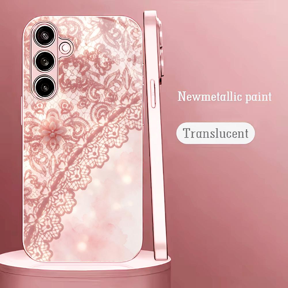 Exquisite Pink lace pattern ph - Phone Cases Quad Lock 评论和价格