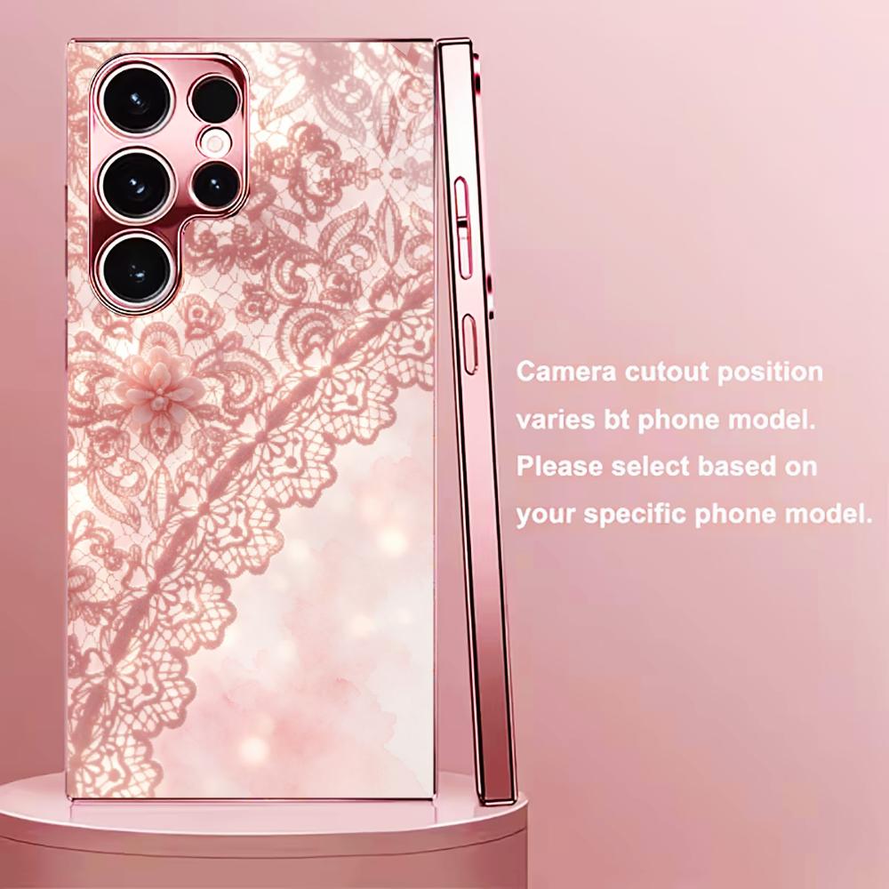 Exquisite Pink lace pattern ph - Phone Cases Quad Lock 评论和价格
