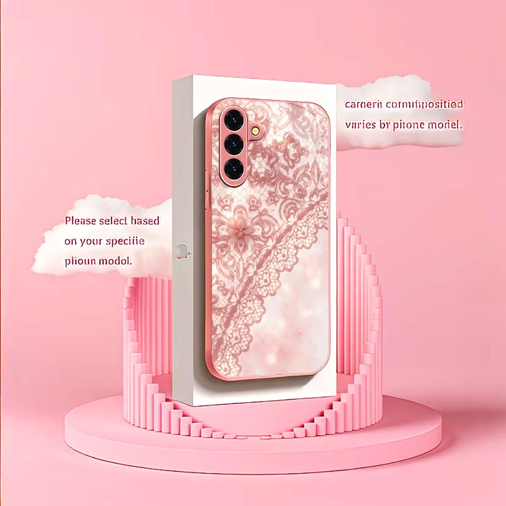 Exquisite Pink lace pattern ph - Phone Cases Quad Lock 评论和价格