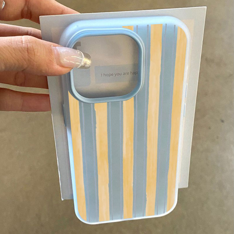 Stylish Yellow Striped Phone C - Phone Cases Yellow 评论和价格