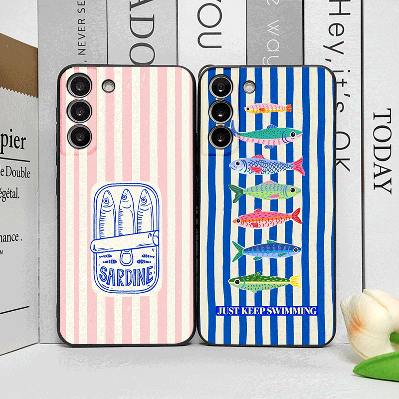 Cute Striped Pattern Sardines  - Phone Cases Oppo 评论和价格