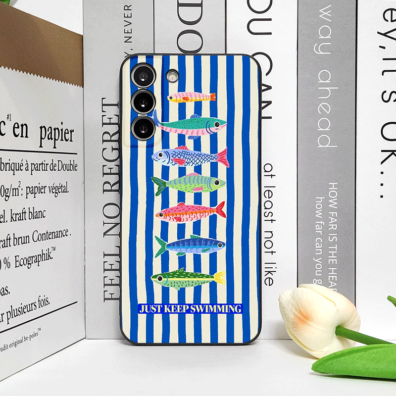 Cute Striped Pattern Sardines  - Phone Cases Oppo 评论和价格