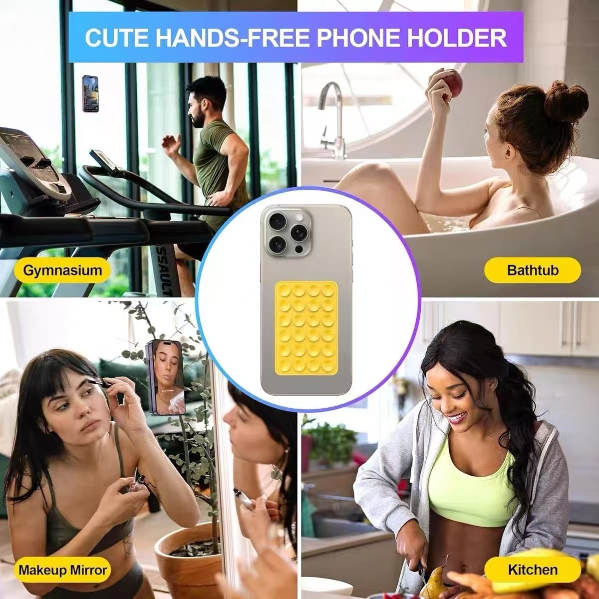Multi functional silicone suct - Phone Cases Holder 评论和价格