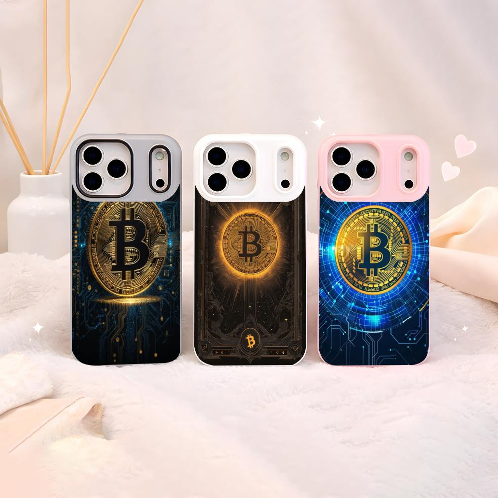 crypto theme Bitcoin Phone Cas - Phone Cases Yellow 评论和价格