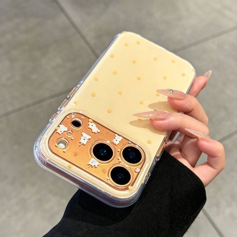 Fashion Cute Yellow Polka Dot  - Phone Cases Yellow 评论和价格