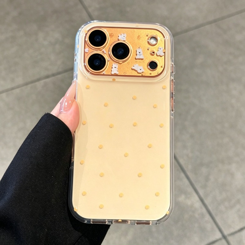 Fashion Cute Yellow Polka Dot  - Phone Cases Yellow 评论和价格