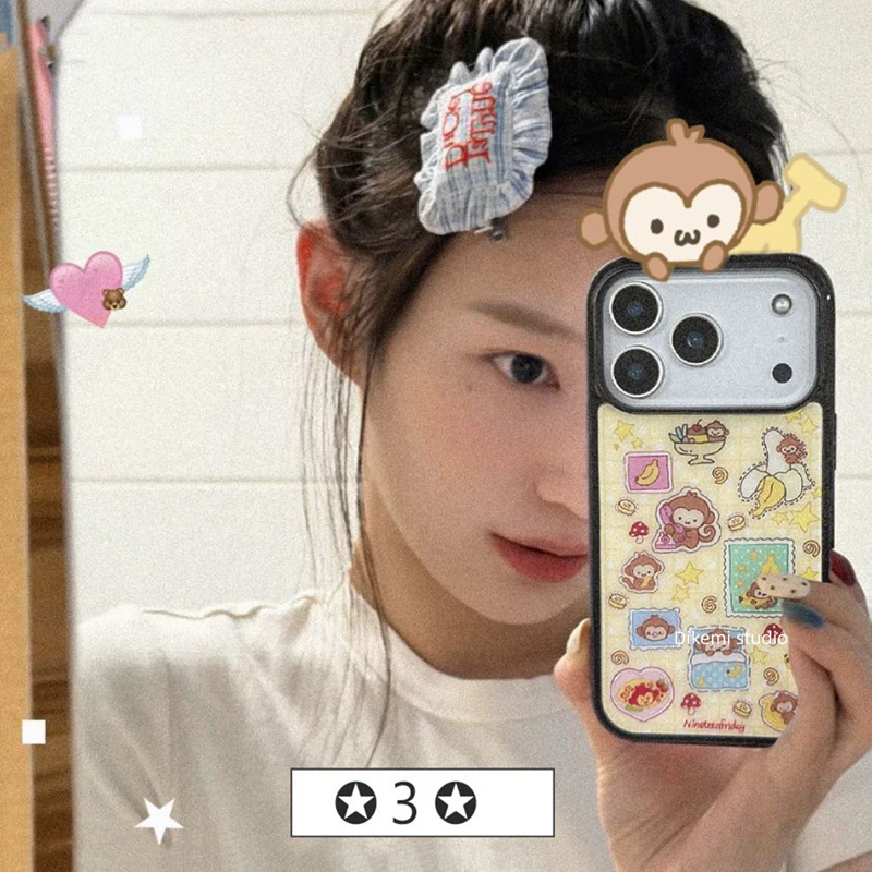 Korean Ins Blue Yellow Monkey  - Phone Cases Yellow 评论和价格