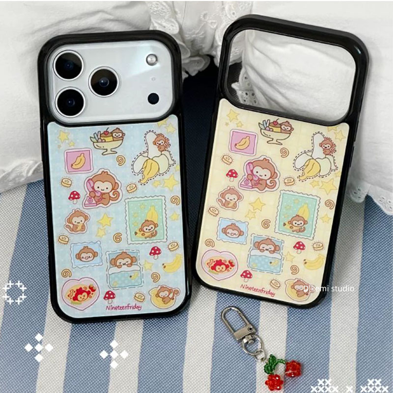 Korean Ins Blue Yellow Monkey  - Phone Cases Yellow 评论和价格