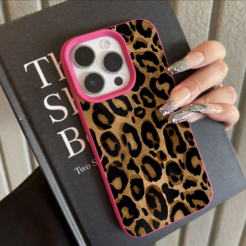 INS Brown Leopard Print Phone  - Phone Cases Brown 评论和价格
