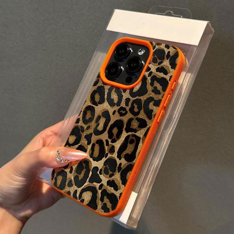 INS Brown Leopard Print Phone  - Phone Cases Brown 评论和价格