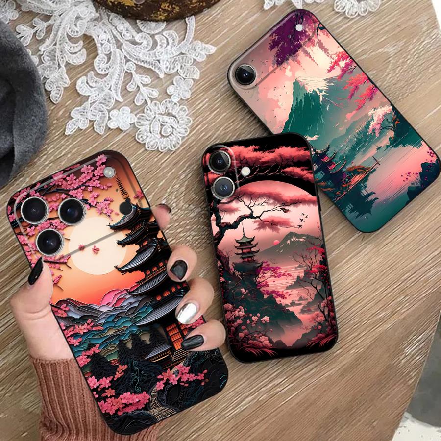 Aesthetic Mount Fuji Funda Pho - Phone Cases Holder 评论和价格