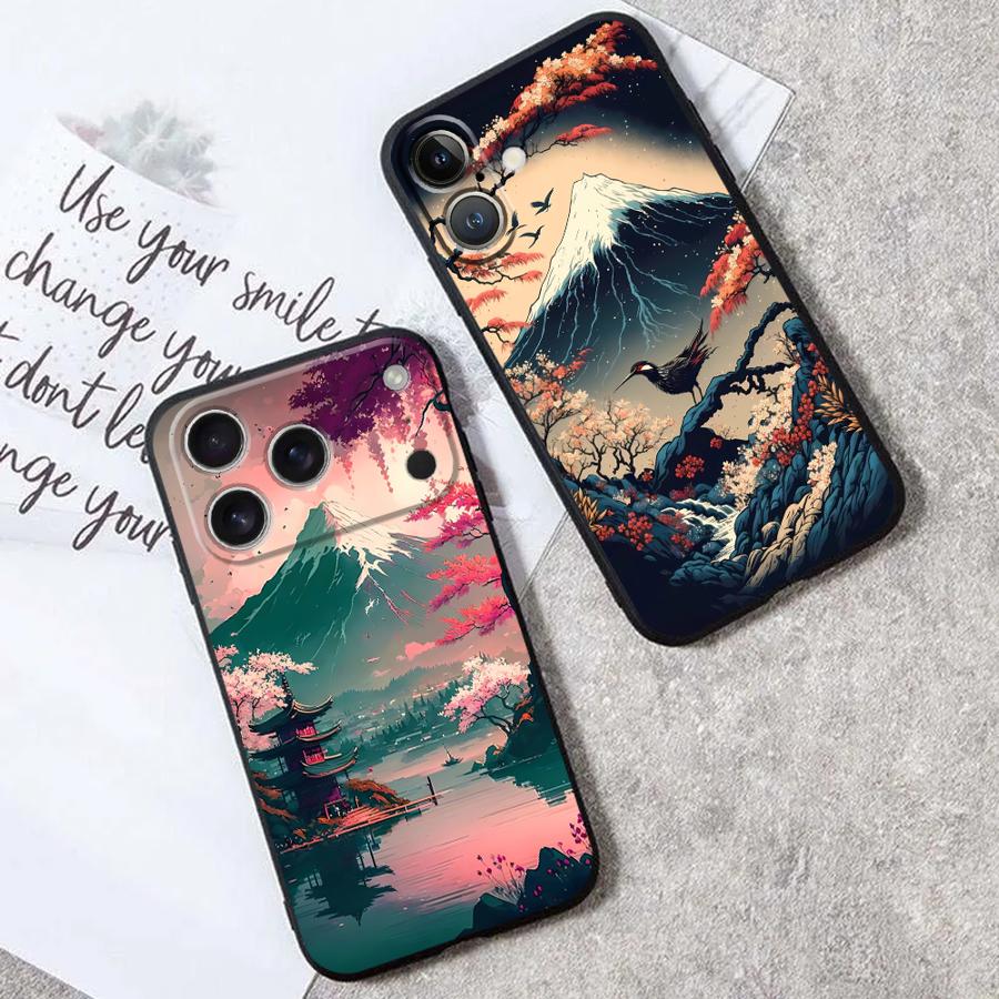 Aesthetic Mount Fuji Funda Pho - Phone Cases Holder 评论和价格