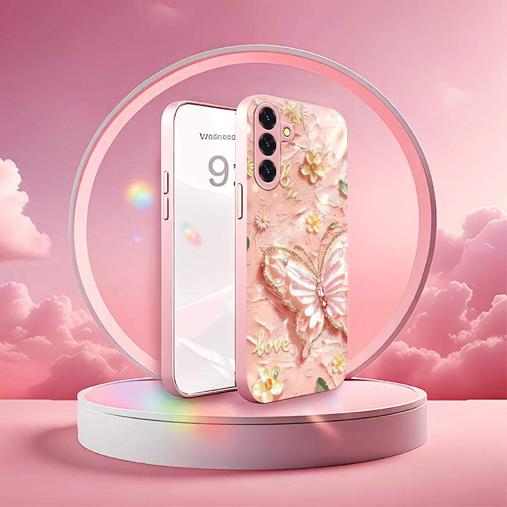 Pink Glitter Butterfly Fashion - Phone Cases Quad Lock 评论和价格