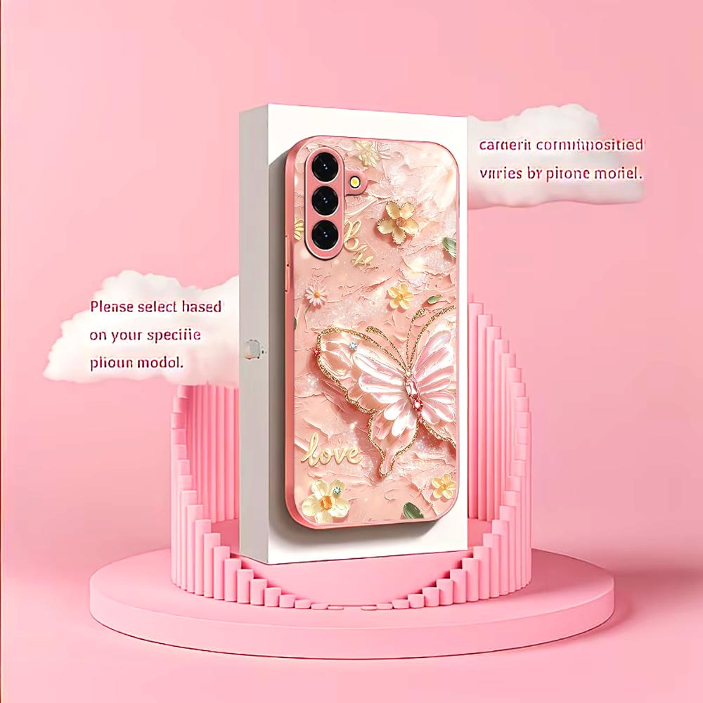 Pink Glitter Butterfly Fashion - Phone Cases Quad Lock 评论和价格